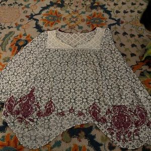 Patterned blouse. I always got compliments when I wore it!